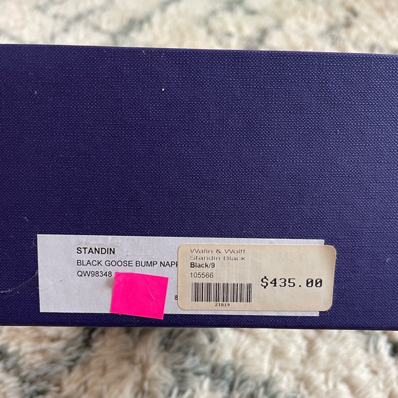 Stuart Weitzman Standin Black Textured Booties Womens 9 - Picture 7 of 7